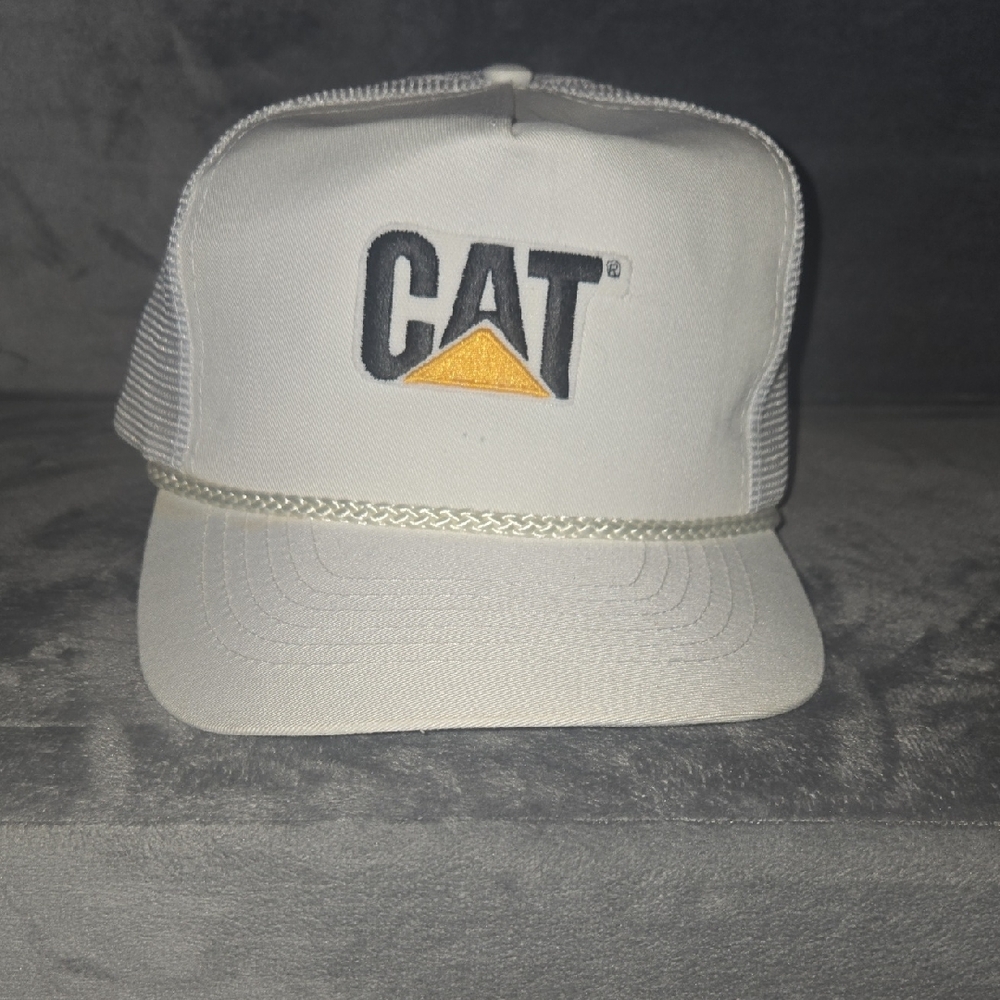 CAT White and Gray Trucker Hat